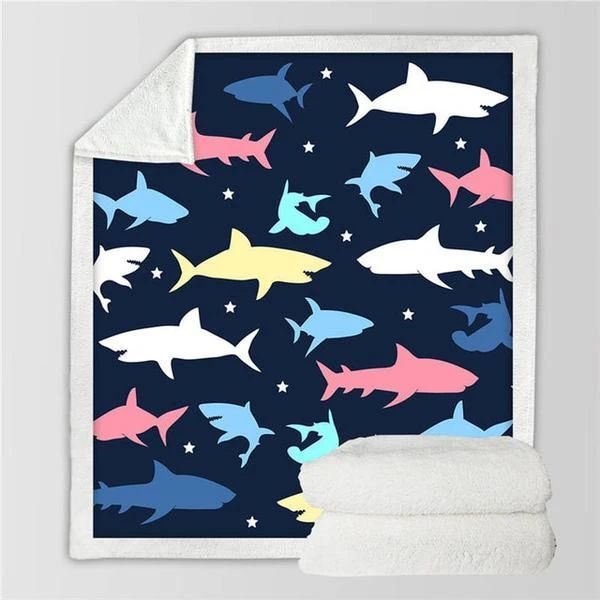 Shark Lover Sherpa Fleece Blanket