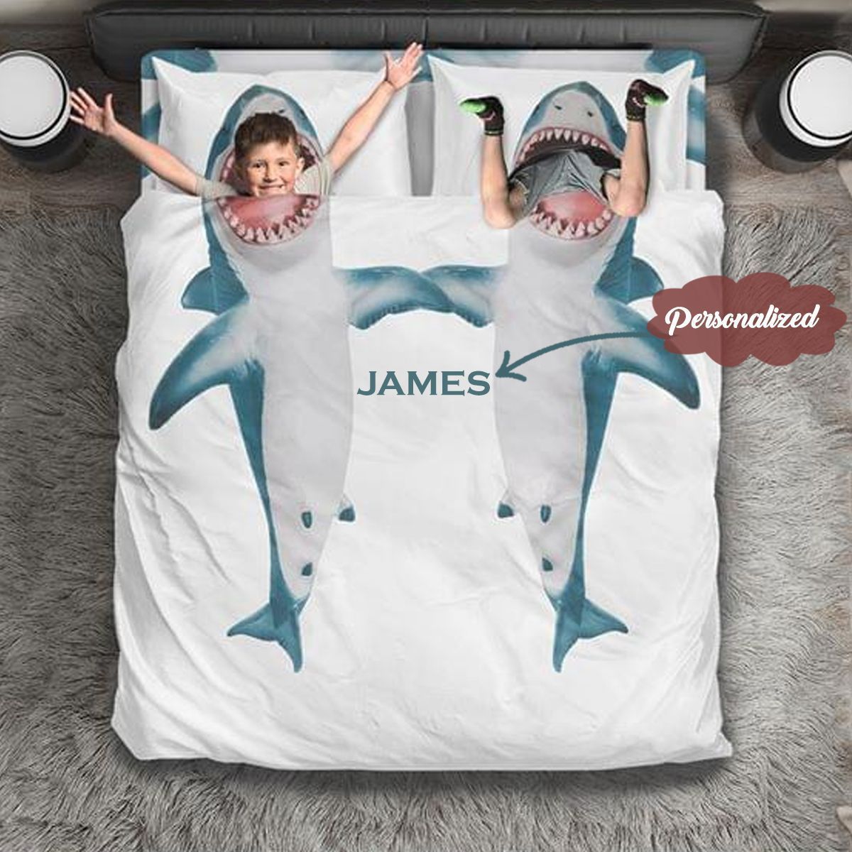 Shark Personalized Bedding Set