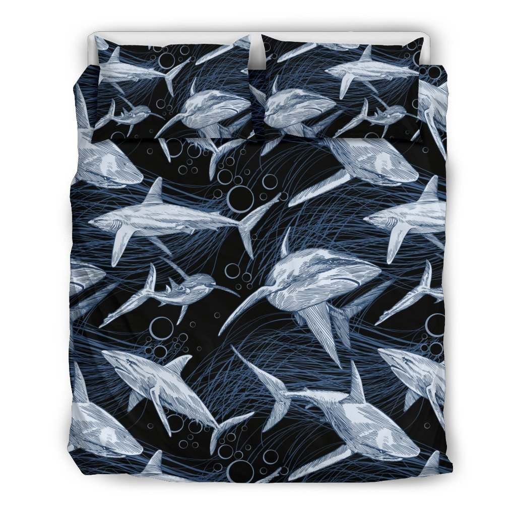 Shark Print Pattern Bedding Set