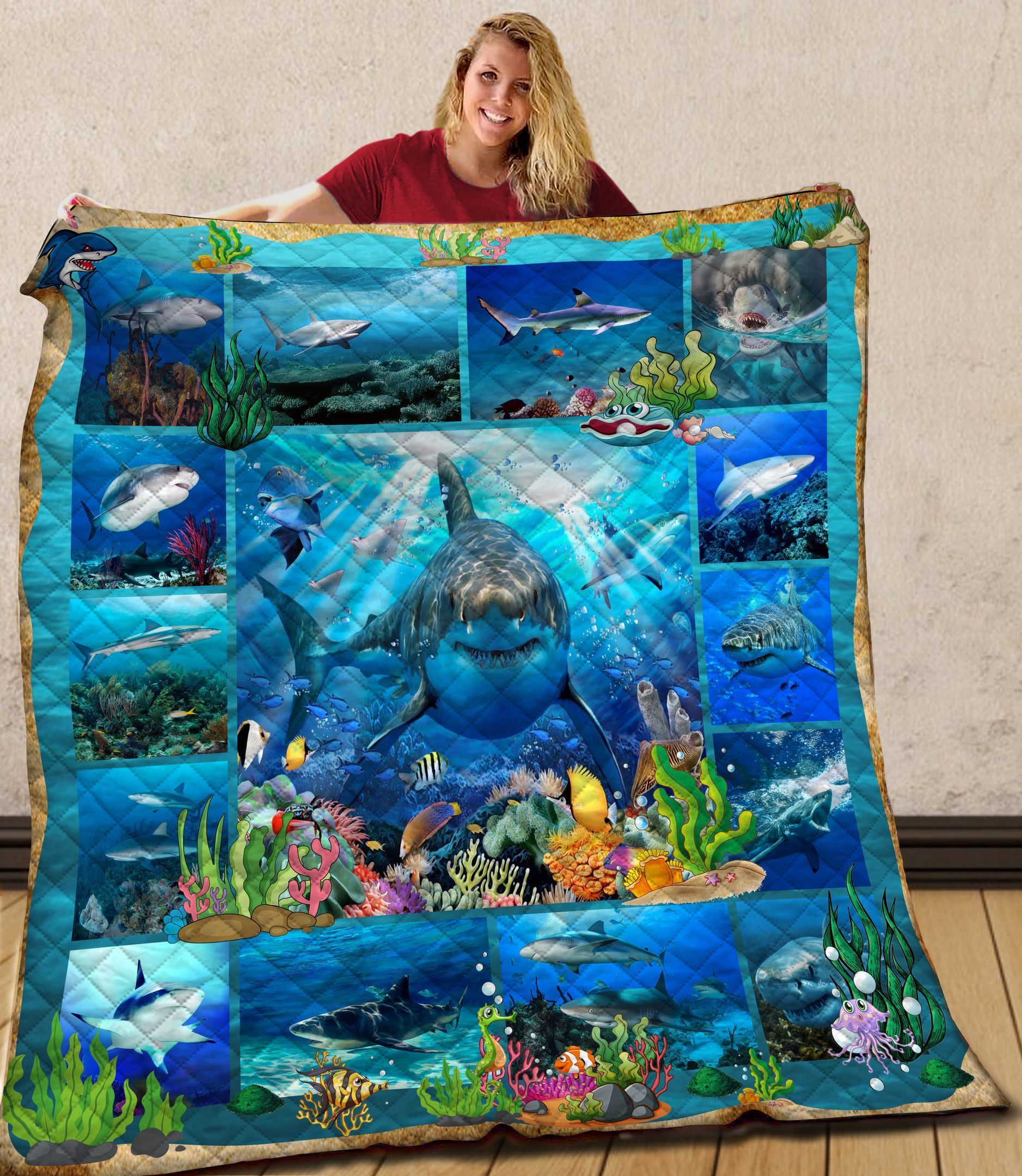 Shark Quilt Blanket C9B280222VV