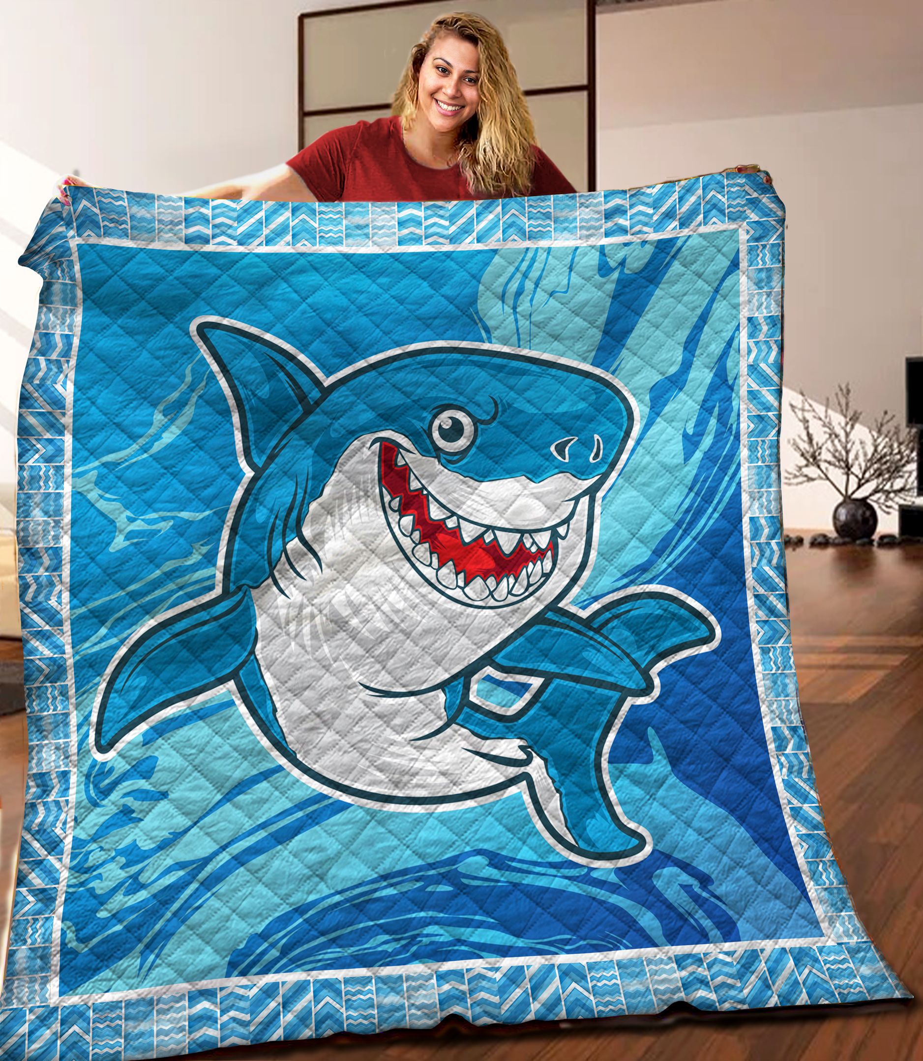 Shark Quilt Blanket C9B300502HD
