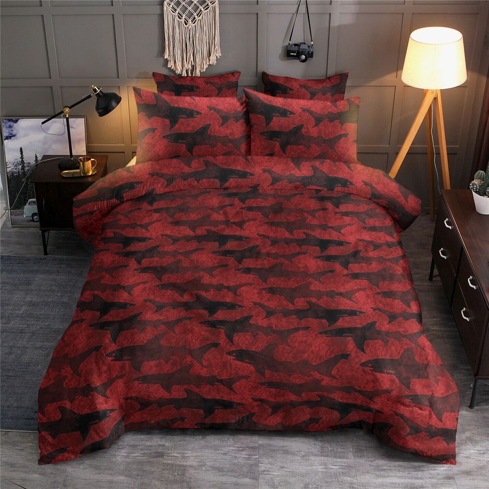 Shark Red Bedding Set