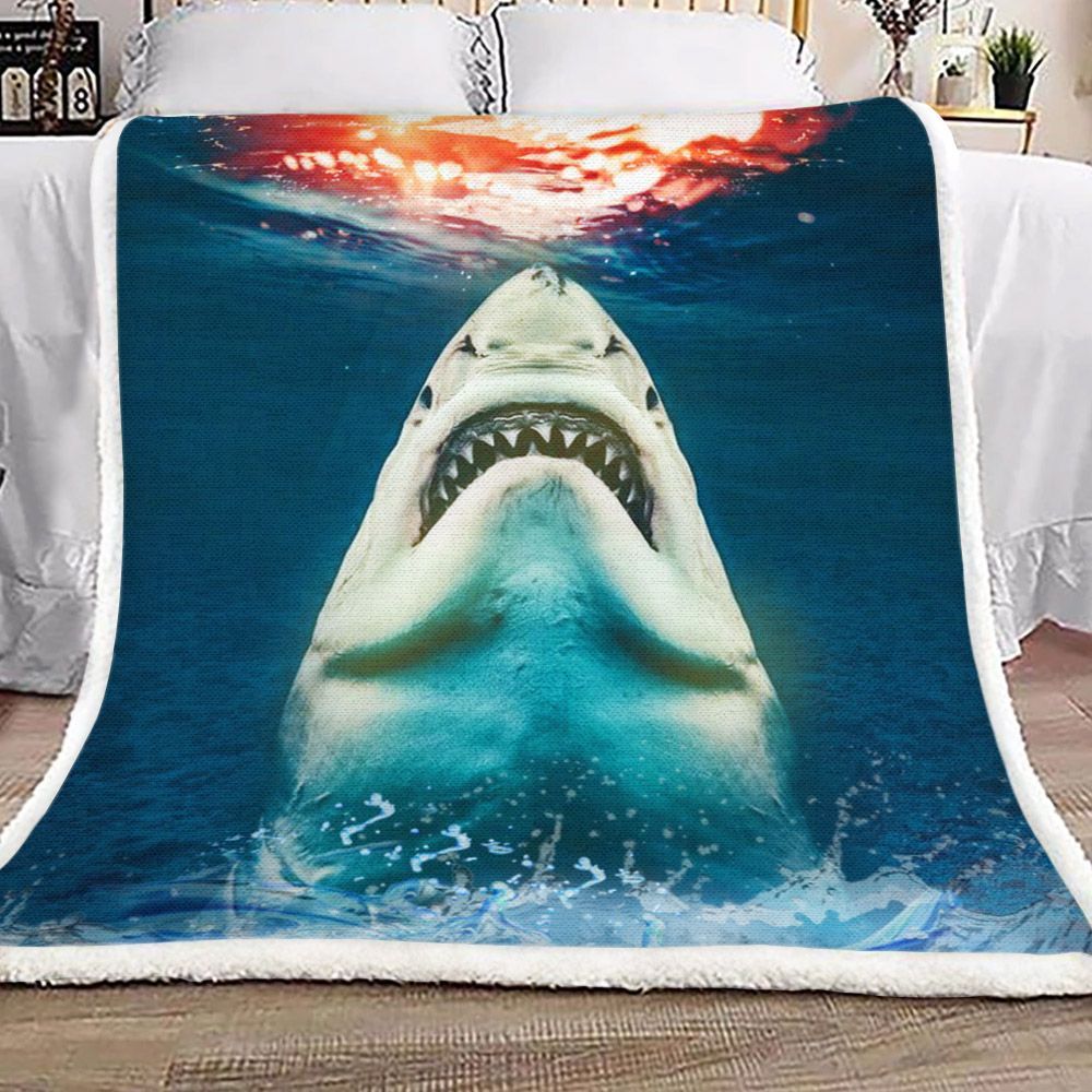 Shark Sherpa Fleece Blanket