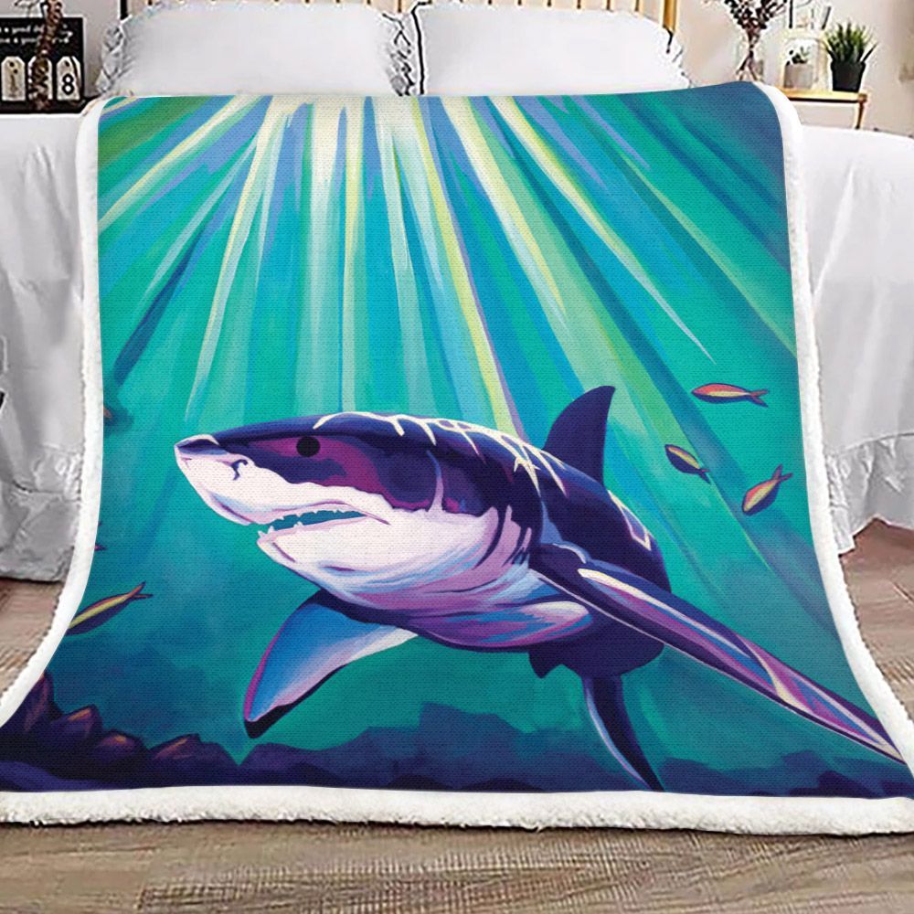 Shark Sherpa Fleece Blanket