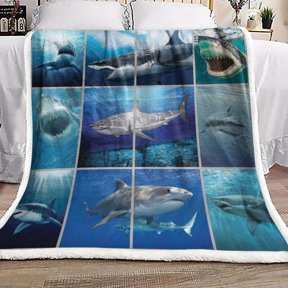 Shark Sherpa Fleece Blanket