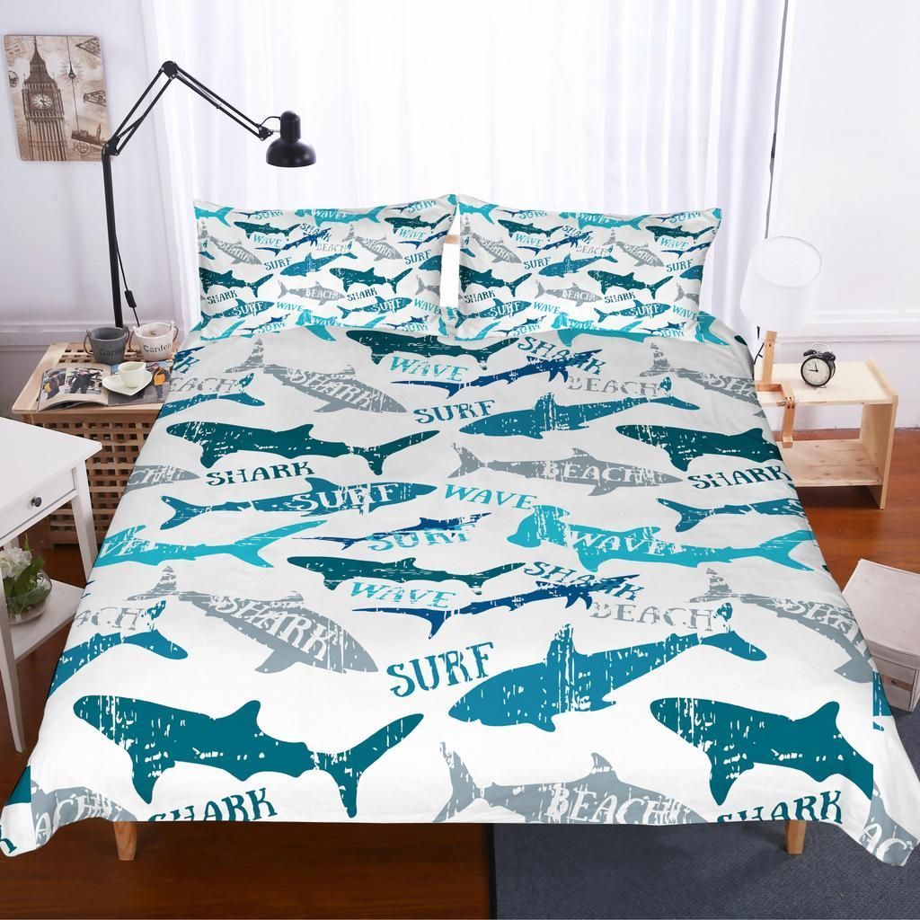 Shark Wave Surf Bedding Set