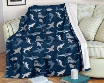 Sharks Sherpa Fleece Blanket