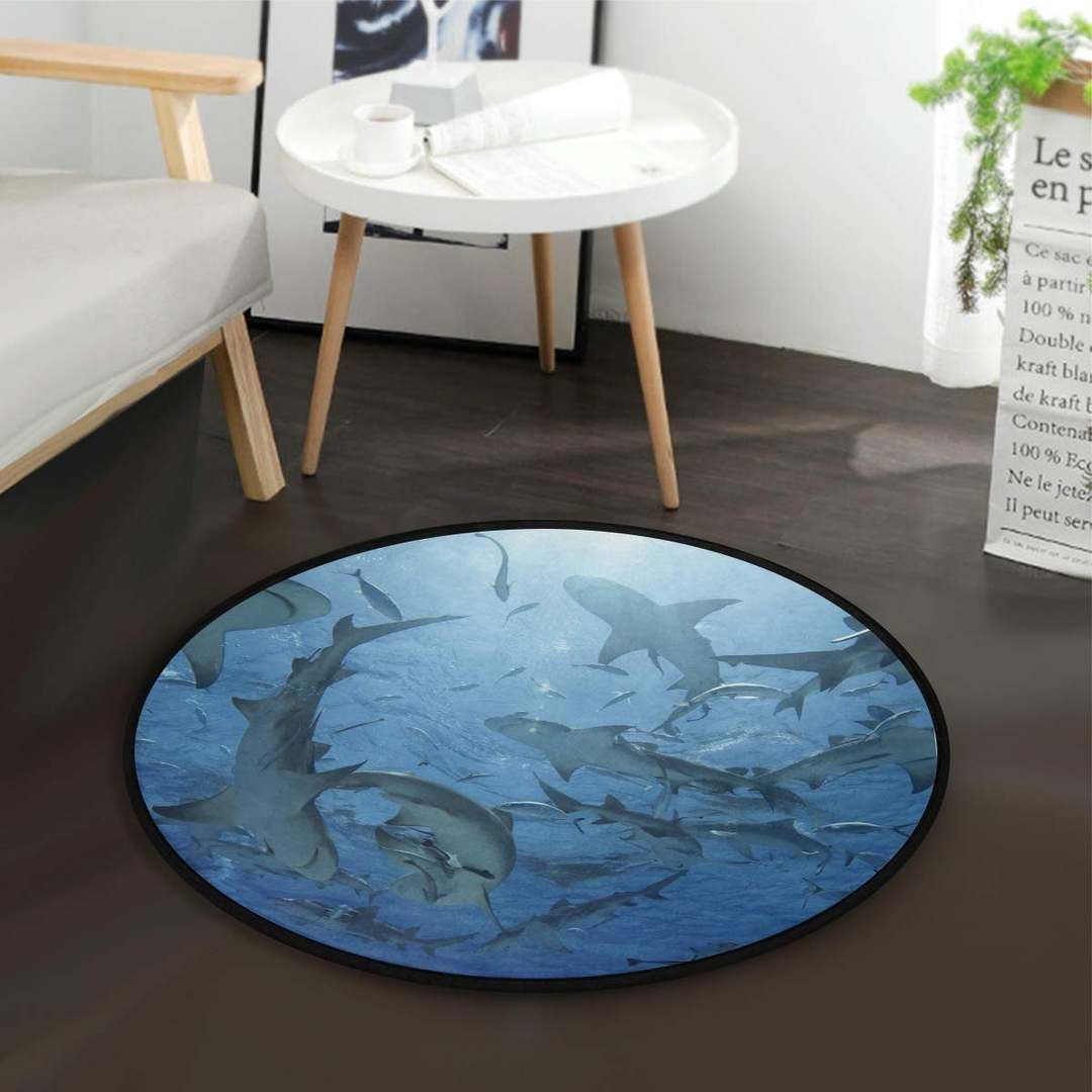 Sharks Round Carpet