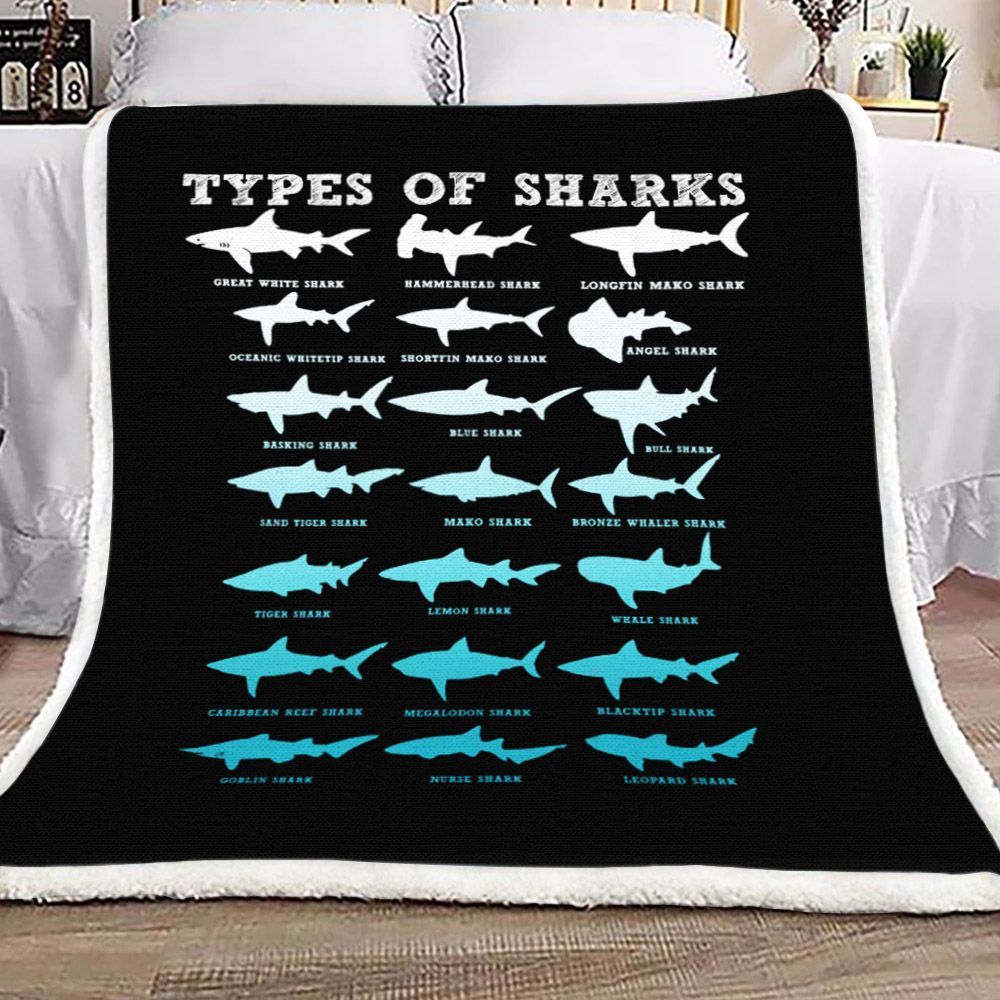 Sharks Sherpa Fleece Blanket