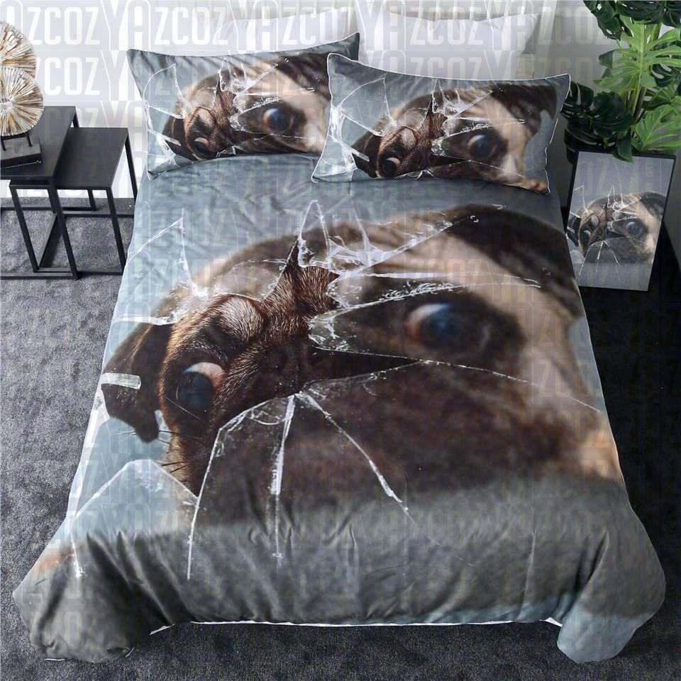 Shattered Glass Pug Bedding Set