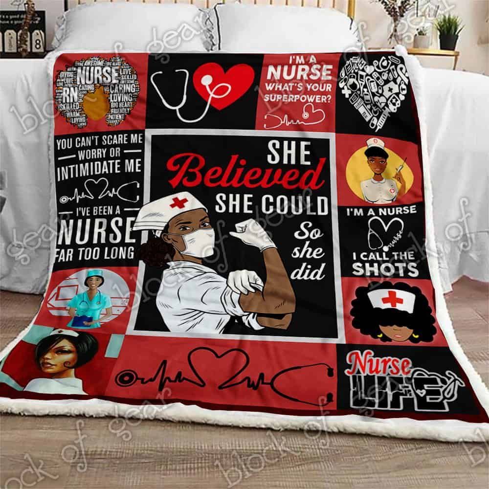She Believed She Could So She Did Fleece Blanket