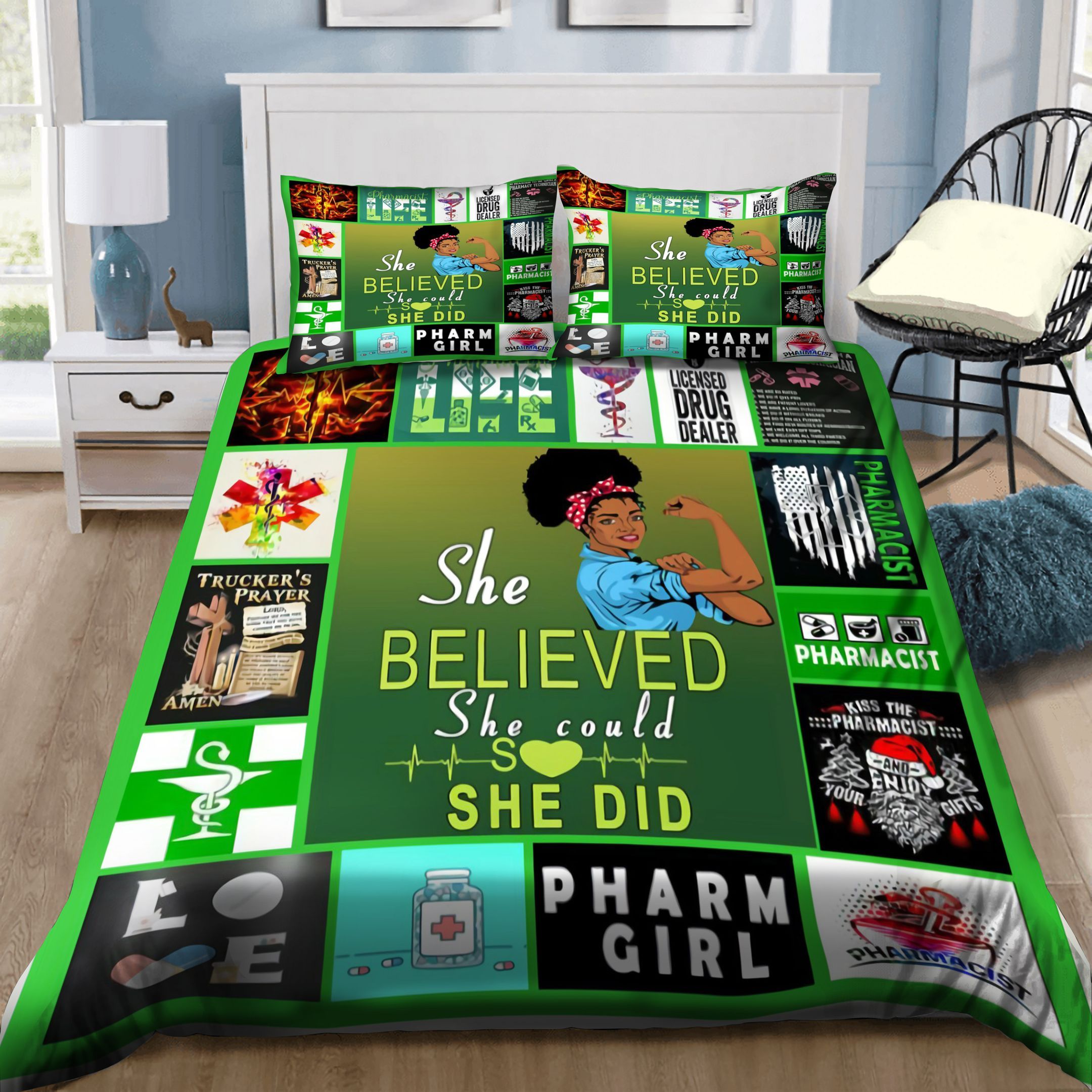 She Believed She Could So She Did Bedding Set