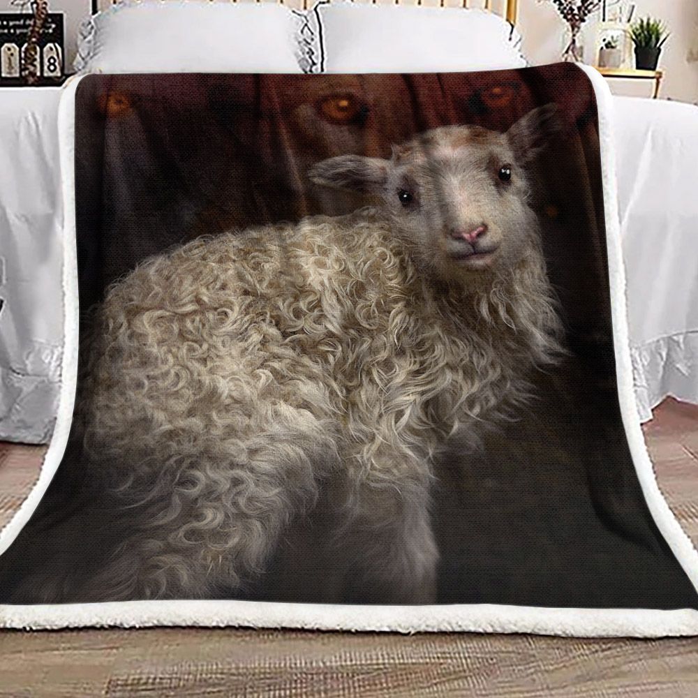 Sheep And Wolves Sherpa Fleece Blanket