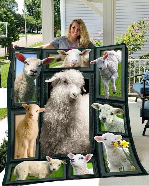 Sheep Sherpa Fleece Blanket