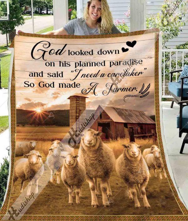 Sheep Sherpa Fleece Blanket
