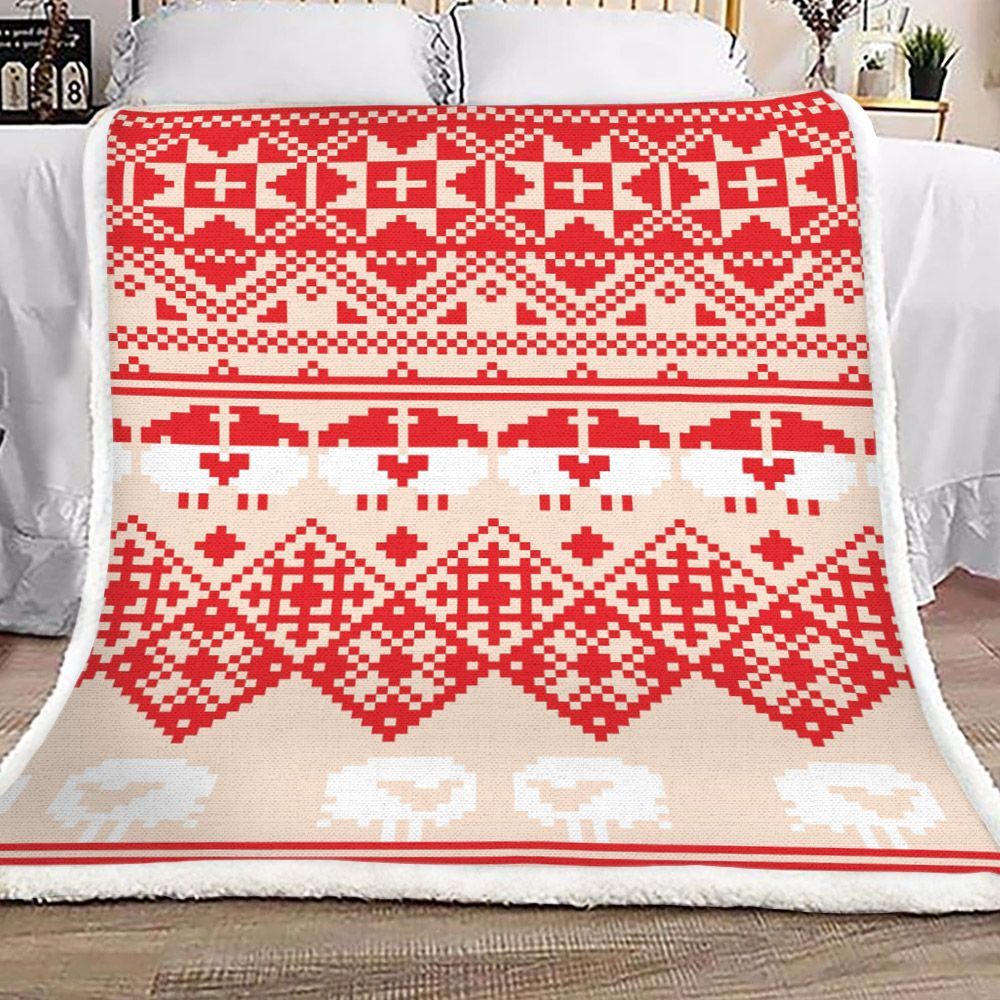 Sheep Sherpa Fleece Blanket