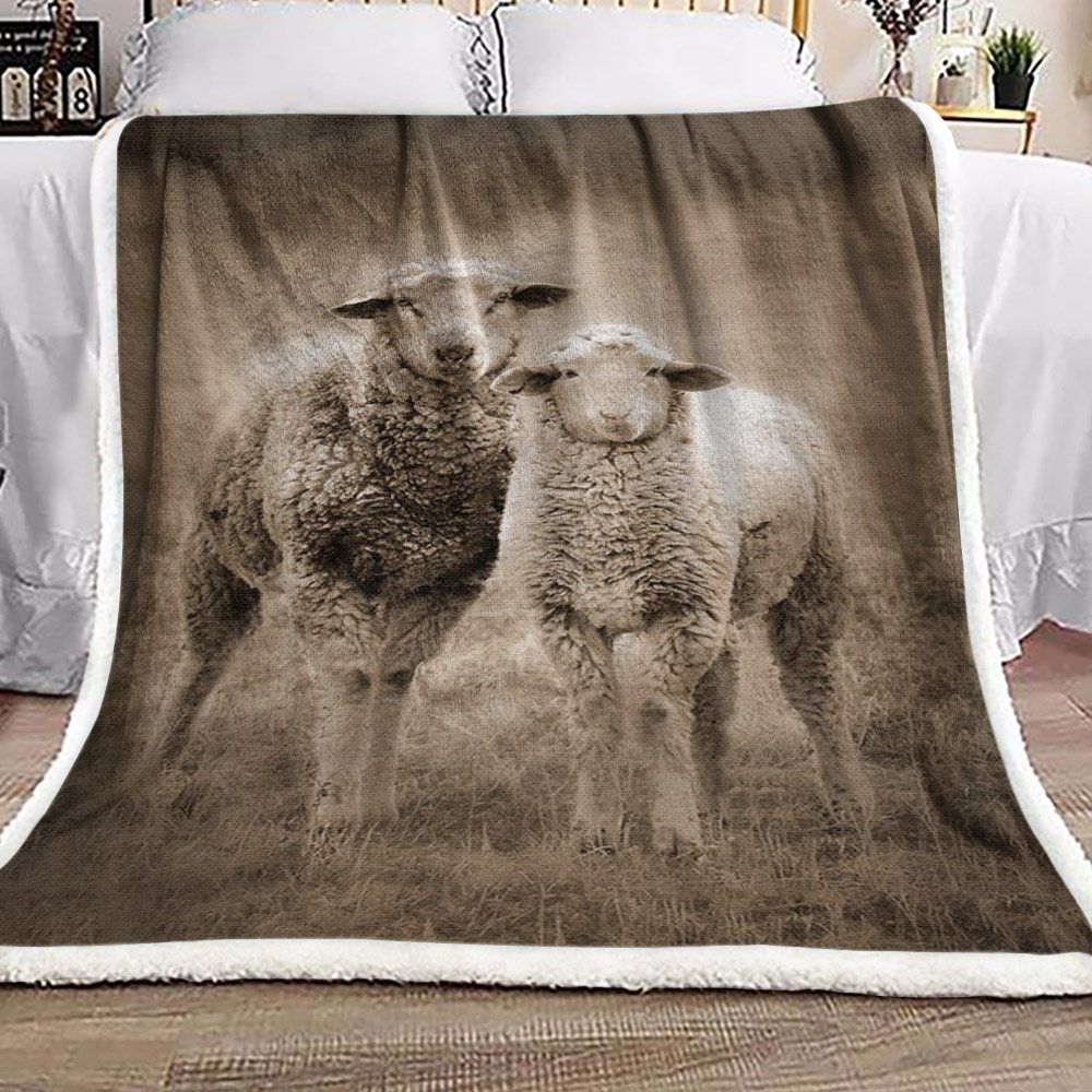 Sheep Sherpa Fleece Blanket