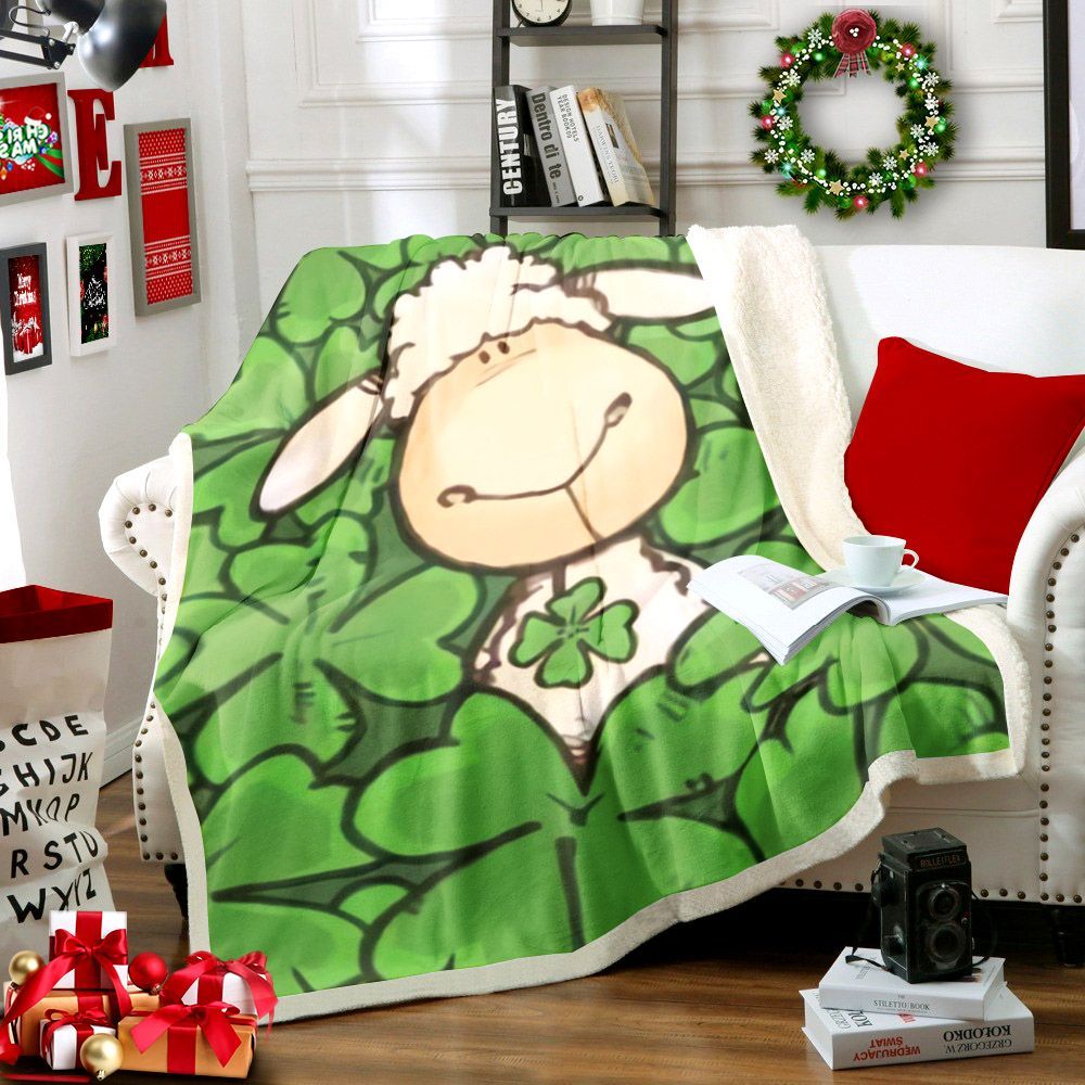 Sheep Sherpa Fleece Blanket