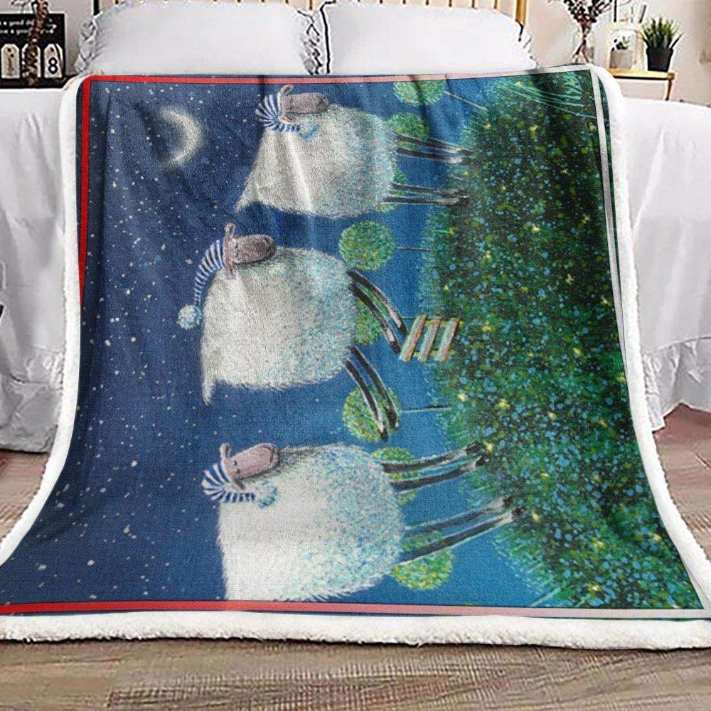 Sheep Sherpa Fleece Blanket