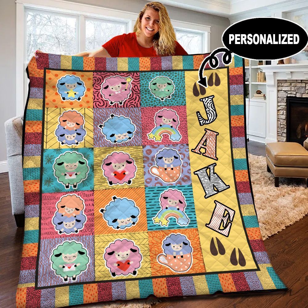 Sheep Personalized Quilt Blanket BBB110530HT