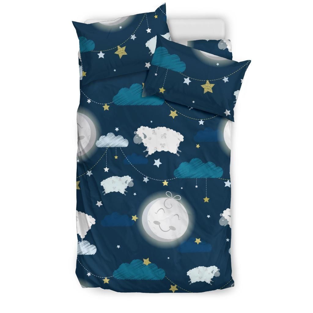 Sheep Playing Could Moon Pattern Bedding Set