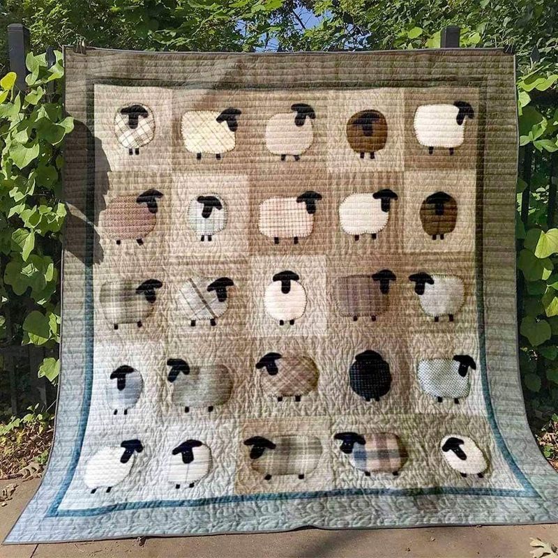 Sheep Quilt Blanket ABC111111
