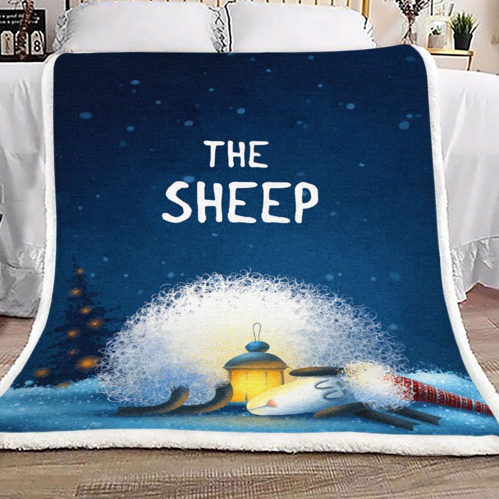 Sheep Sherpa Fleece Blanket