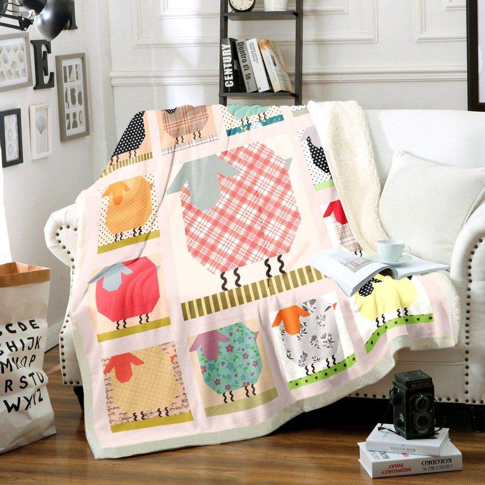 Sheep Sherpa Fleece Blanket