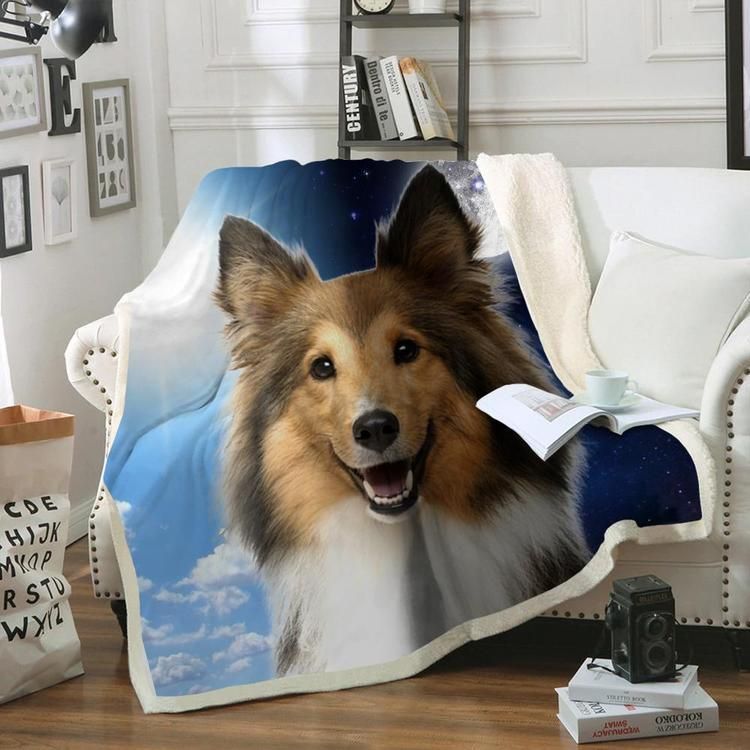 Shetland Sheepdog Sherpa Fleece Blanket