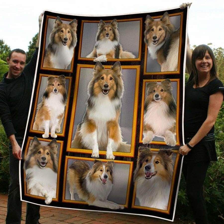 Shetland Sheepdog Sherpa Fleece Blanket