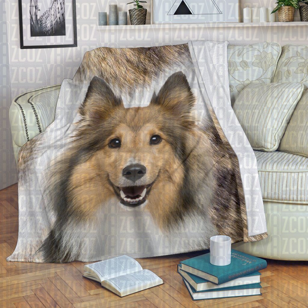 Shetland Sheepdog Sherpa Fleece Blanket