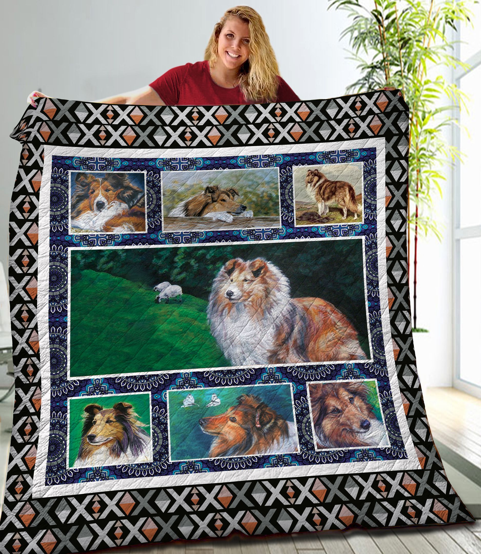 Shetland Sheepdog Quilt Blanket C9B240227NM