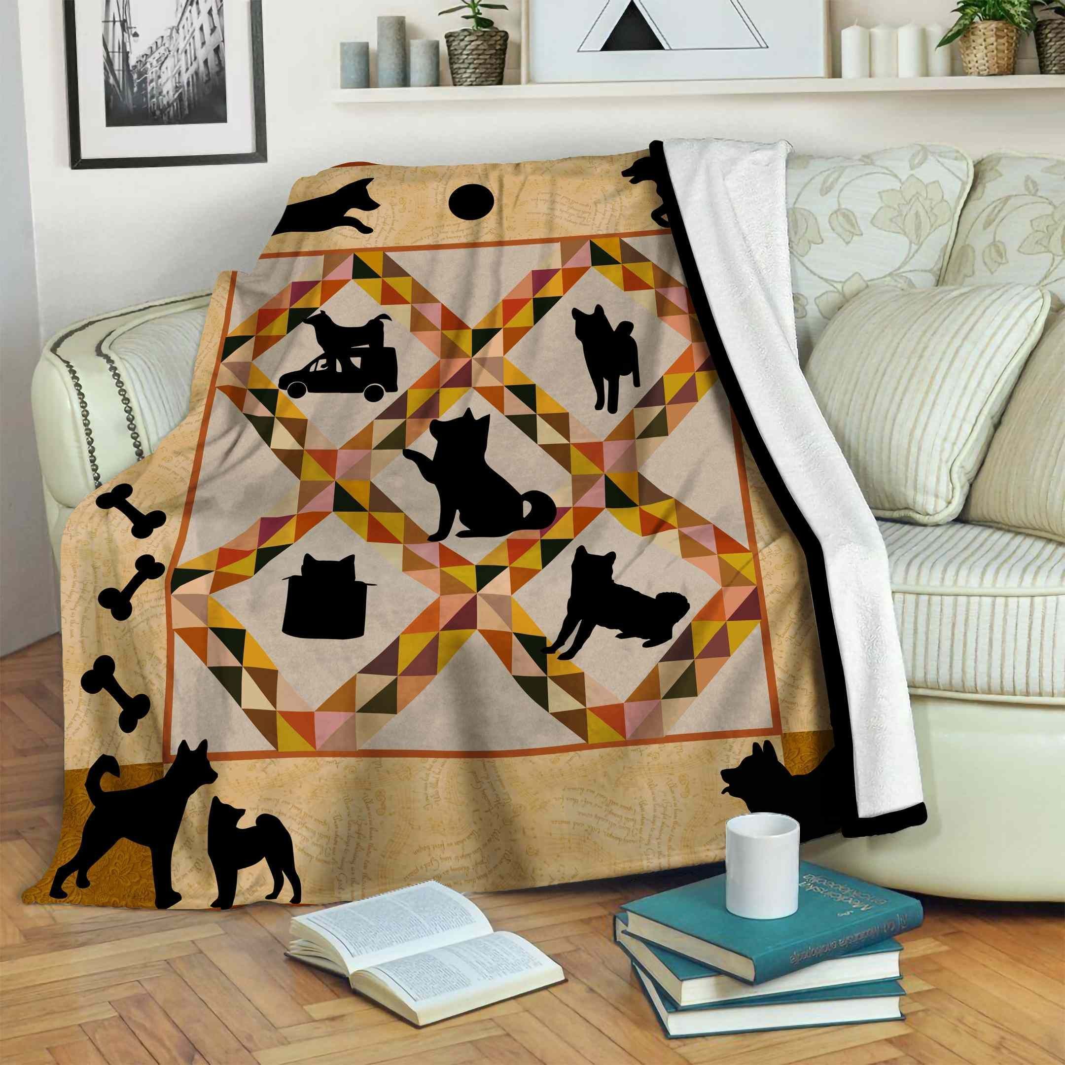 Shiba Fleece Blanket