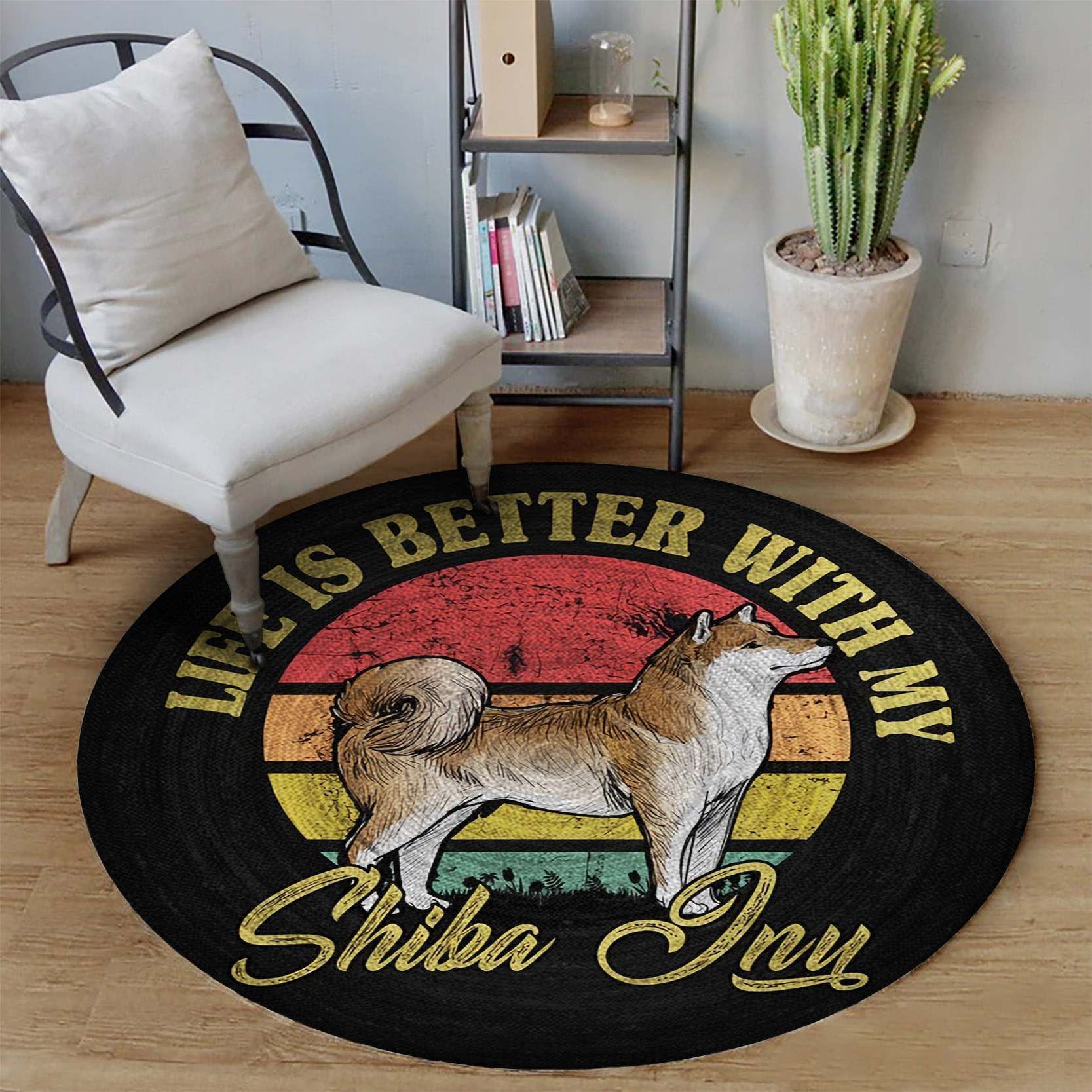 Shiba Inu Round Carpet