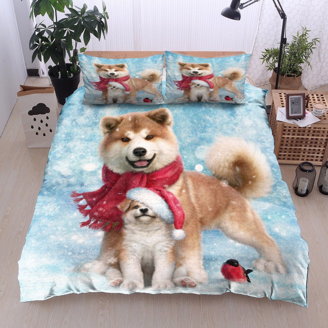 Shiba Inu Christmas Bedding Set