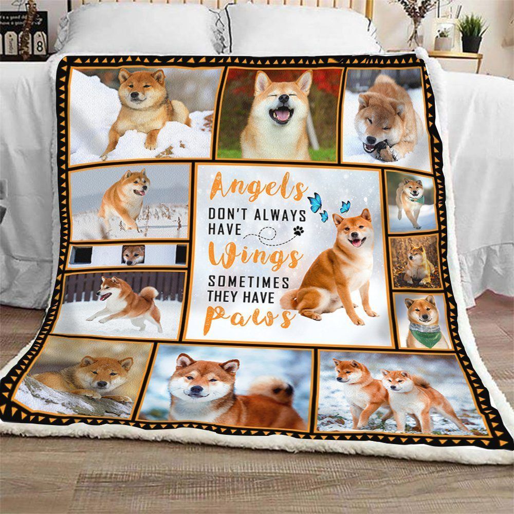Shiba Inu Sherpa Fleece Blanket