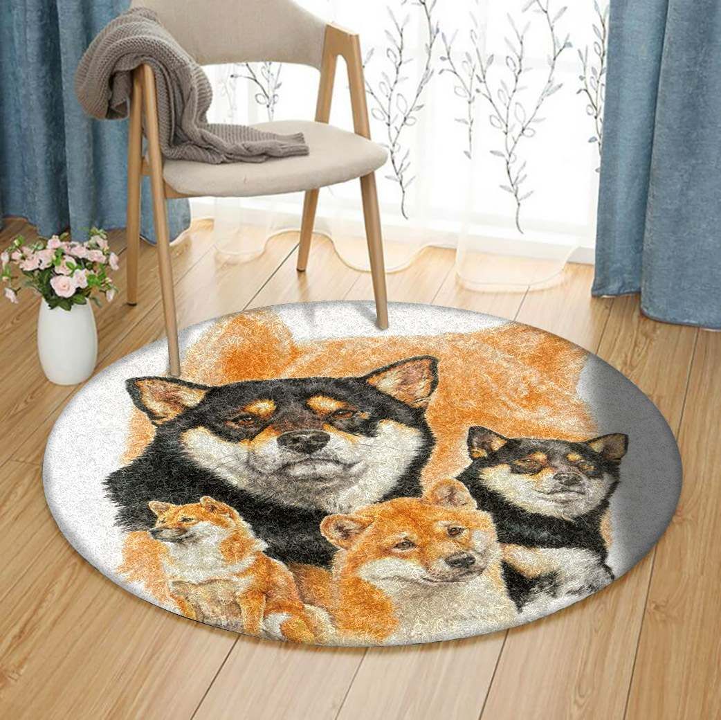 Shiba Inu Round Carpet