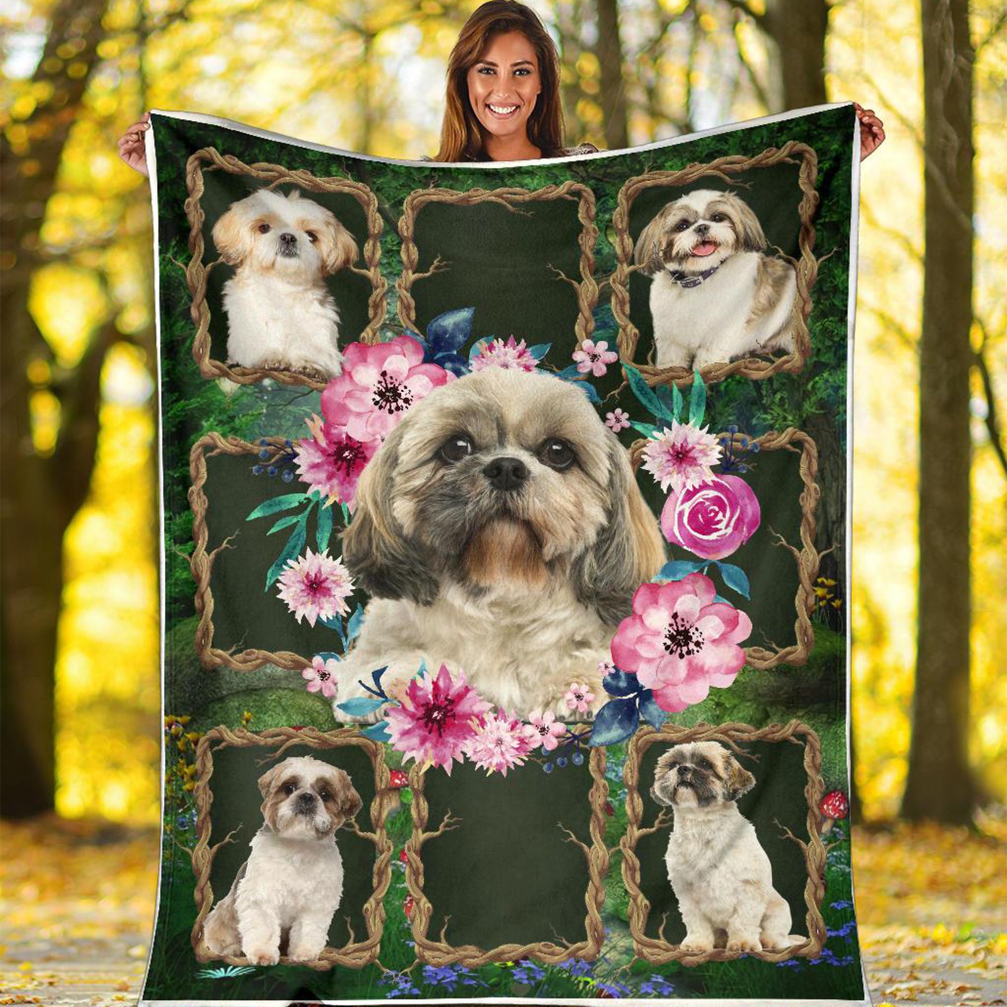 Shih Tzu Fleece Blanket