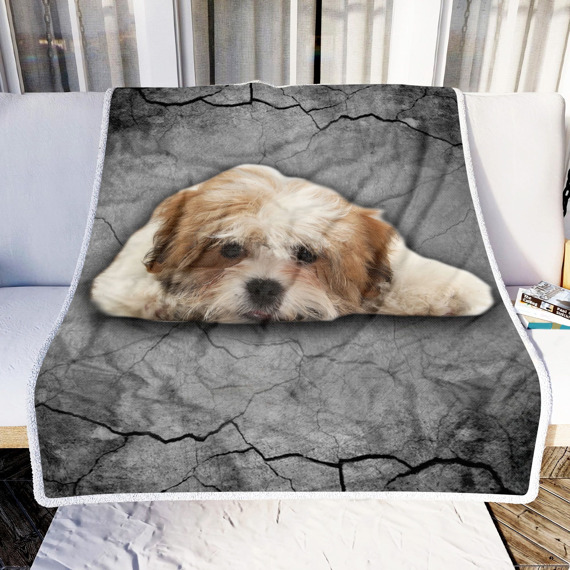 Shih Tzu Cute Dog Fleece Blanket