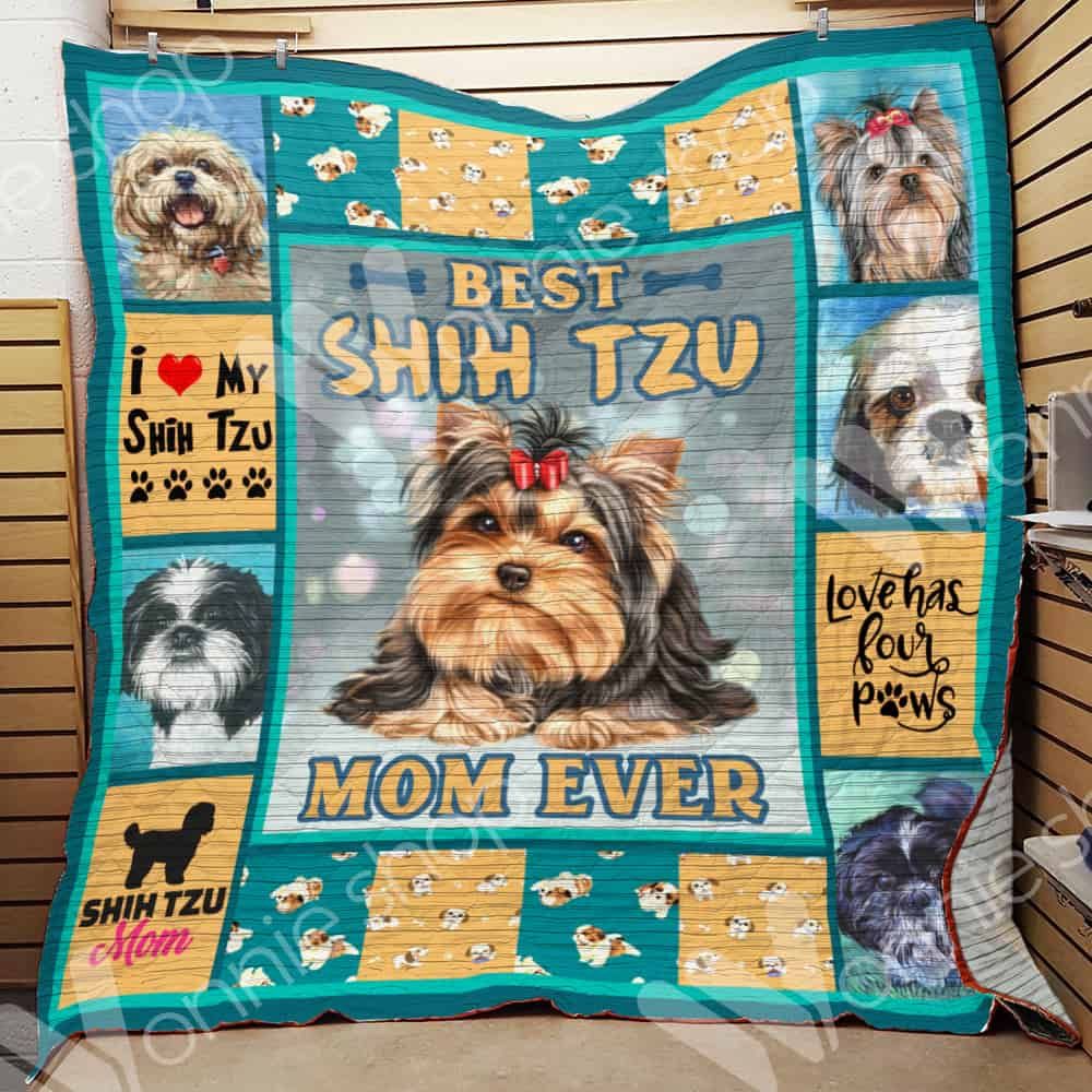 Shih Tzu Dog Mom Quilt Blanket DHC0102965TD