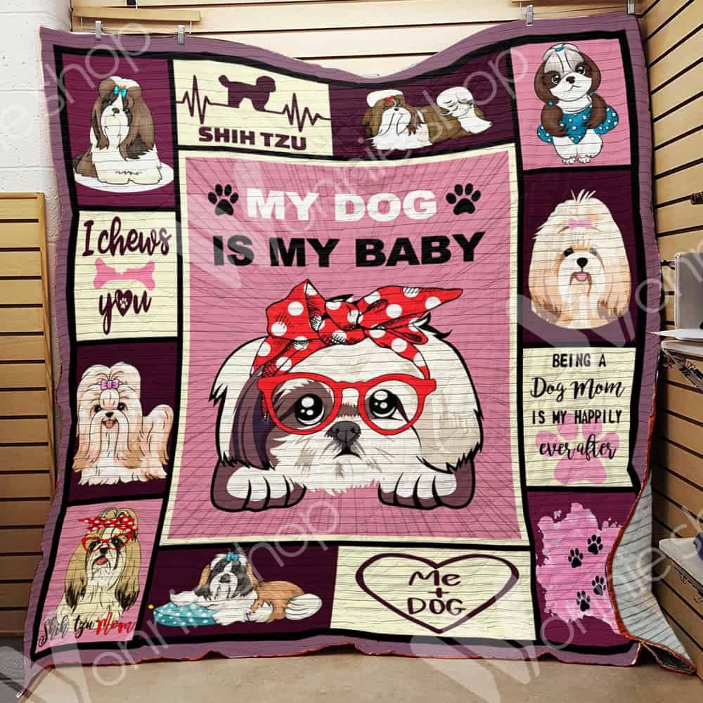 Shih Tzu Dog Mom Quilt Blanket DHC0102981TD