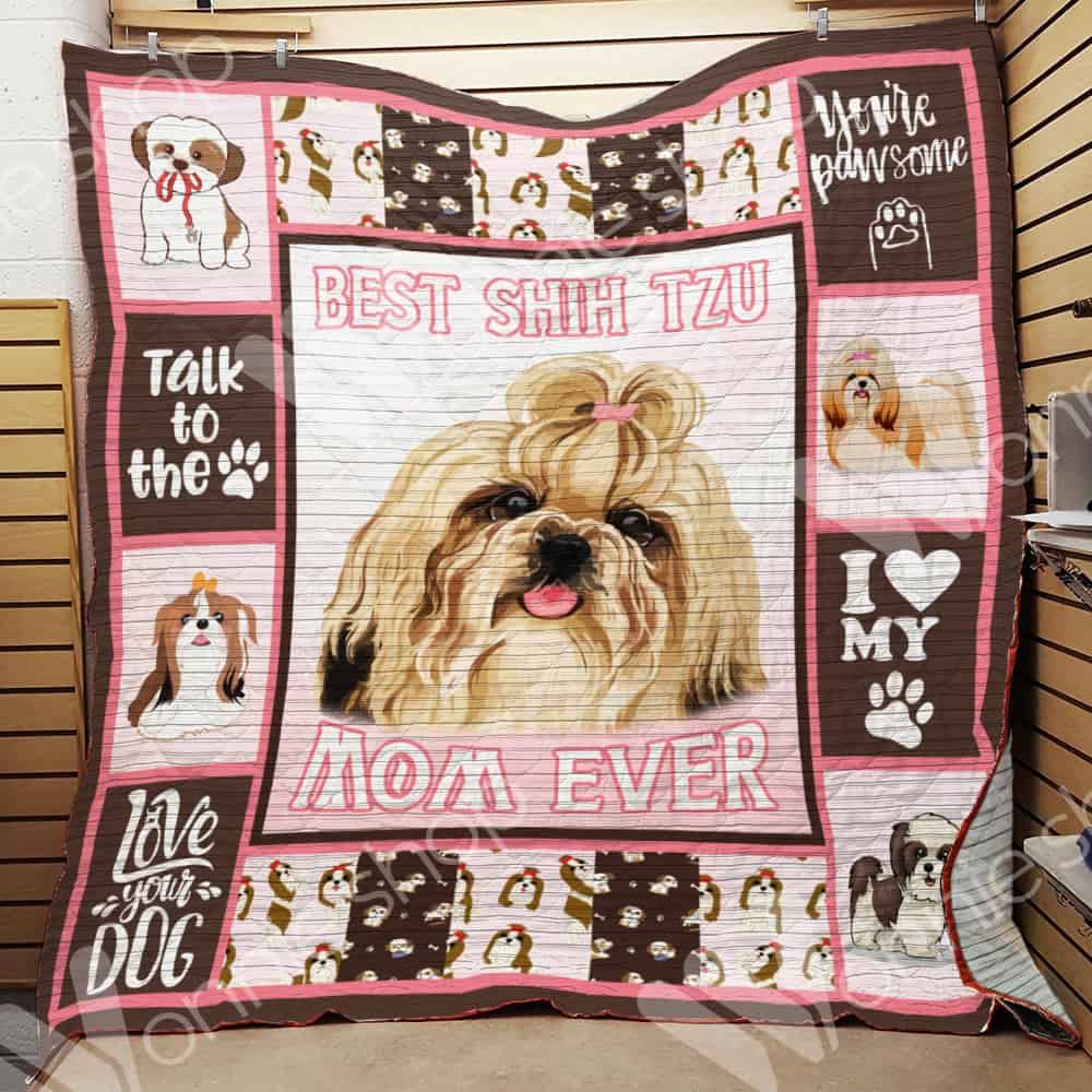Shih Tzu Dog Mom Quilt Blanket DHC0602696TD