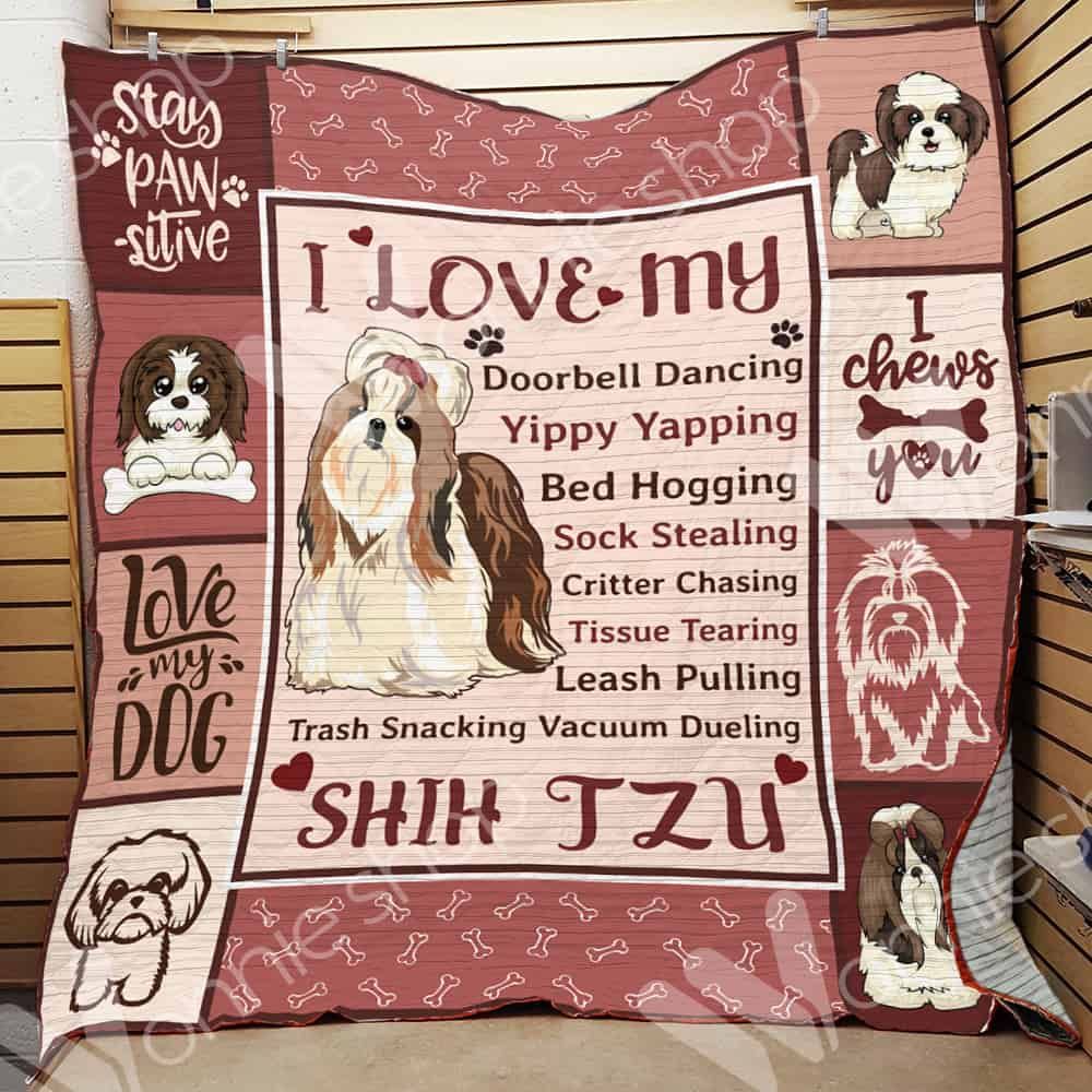 Shih Tzu Dog Quilt Blanket DHC0102975TD