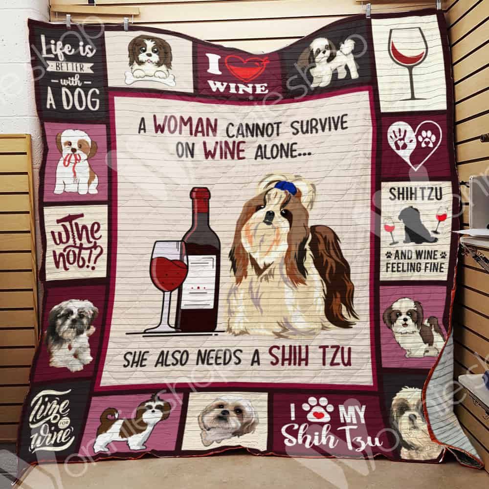Shih Tzu Dog Quilt Blanket DHC0602836TD