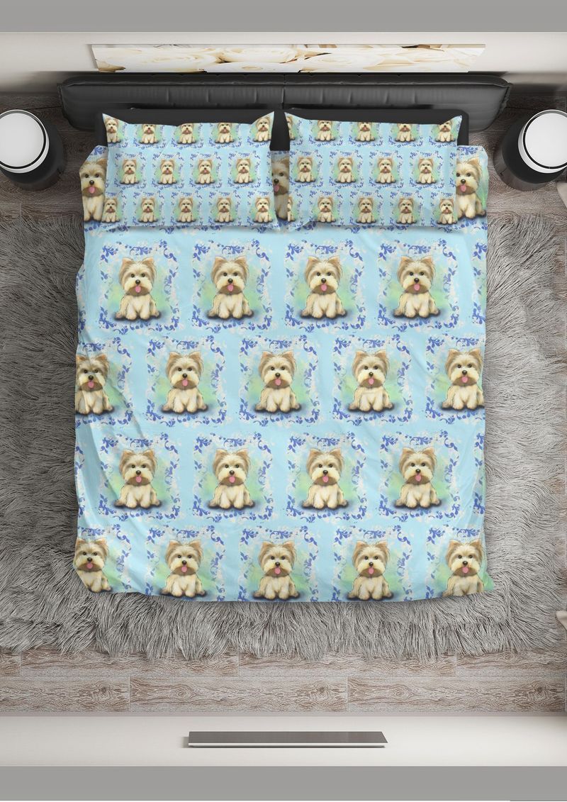 Shih Tzu Frame Lady Printed Bedding Set