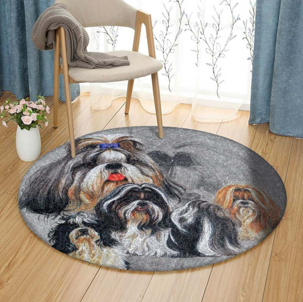 Shih Tzu Round Carpet
