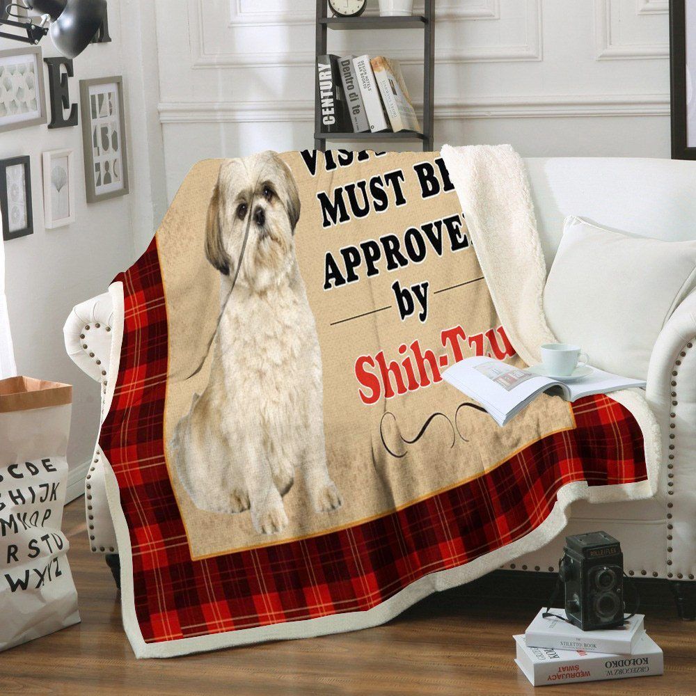 Shih-Tzu Sherpa Fleece Blanket