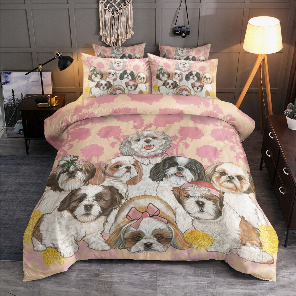 Shih Tzu Poodle Bedding Set