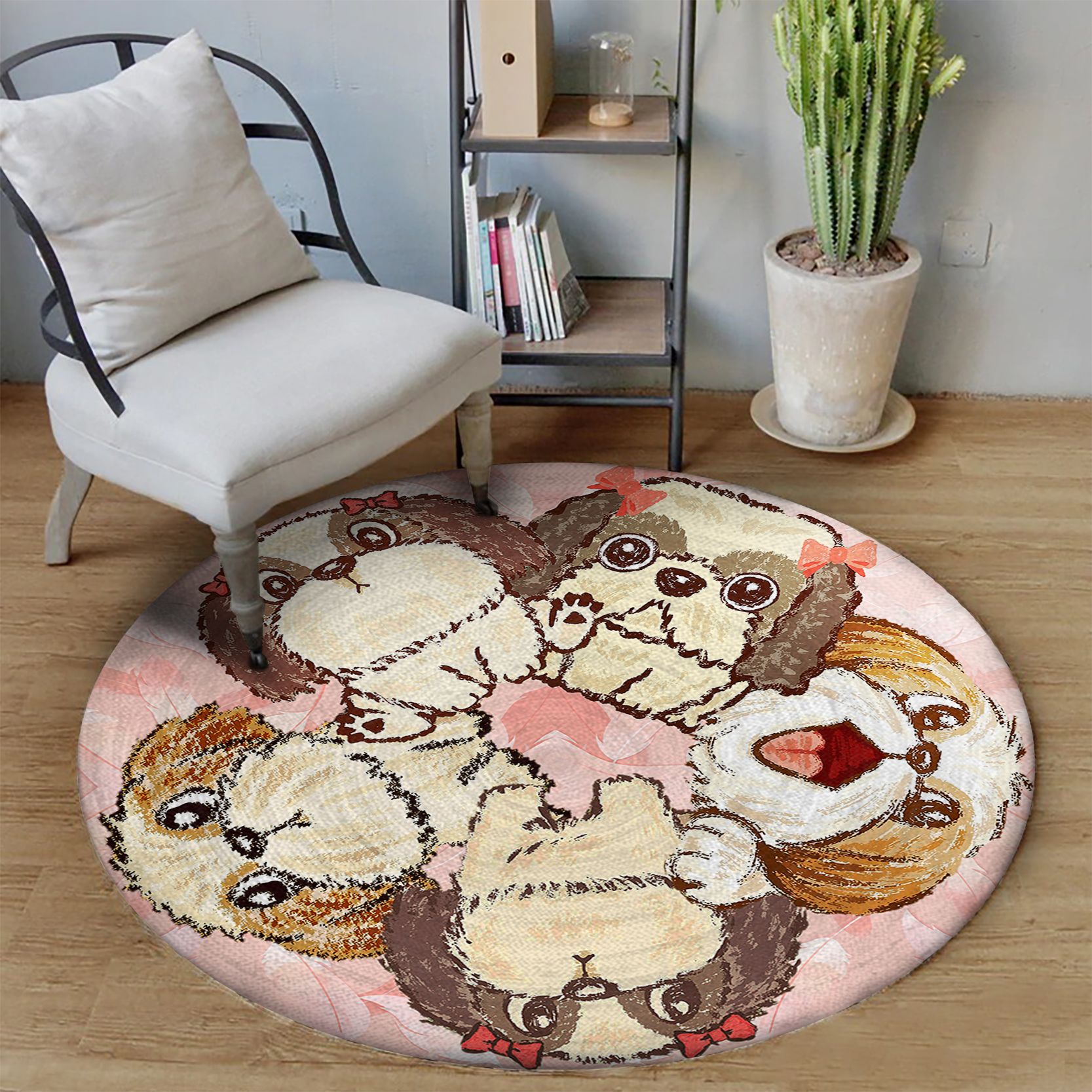 Shih Tzu Round Carpet