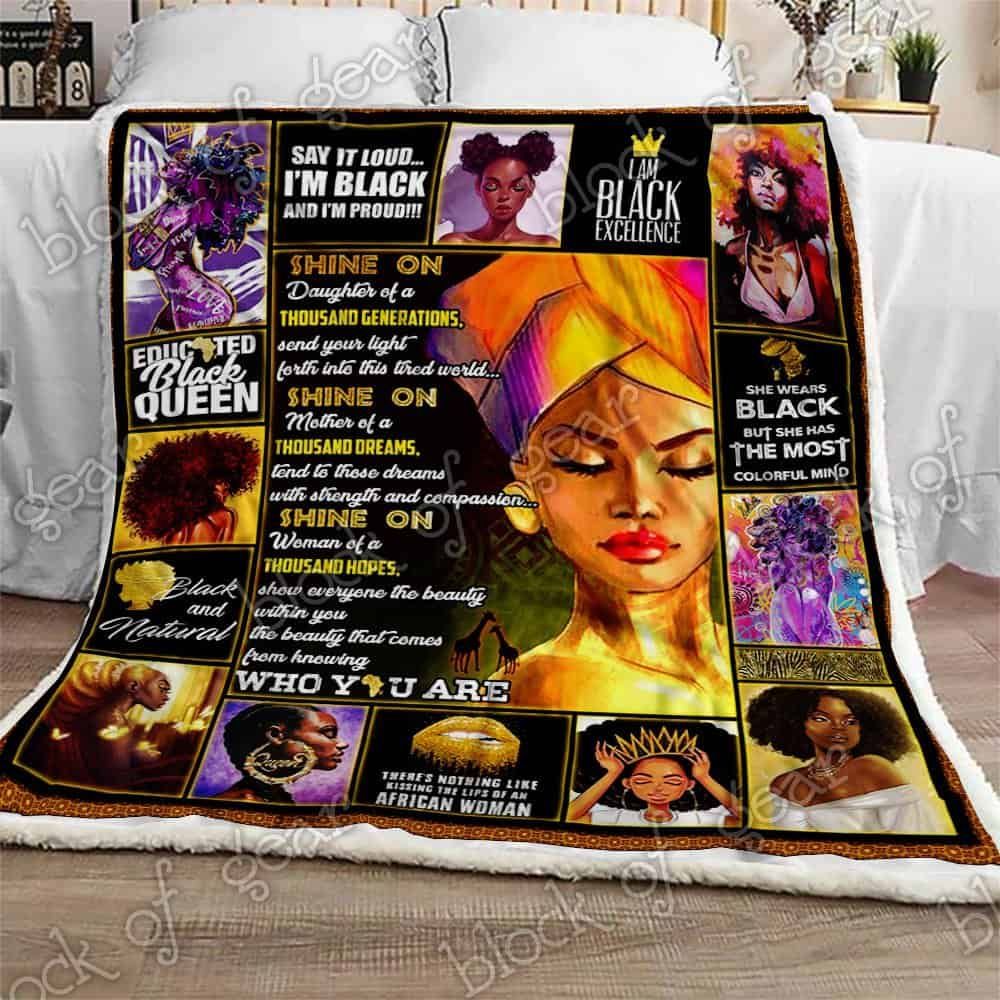 Shine On Daughter Of A Thousand Generations Fleece Blanket